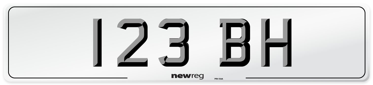 123 BH Front Number Plate