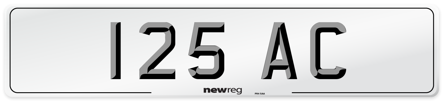 125 AC Front Number Plate