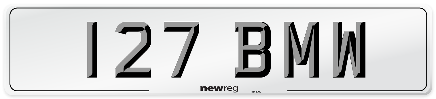 127 BMW Front Number Plate