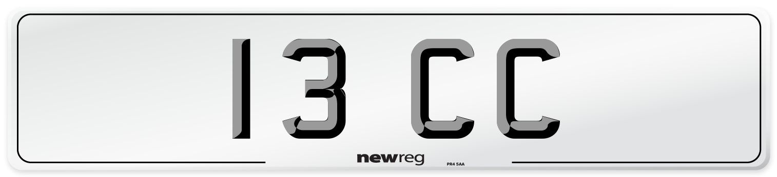 13 CC Front Number Plate