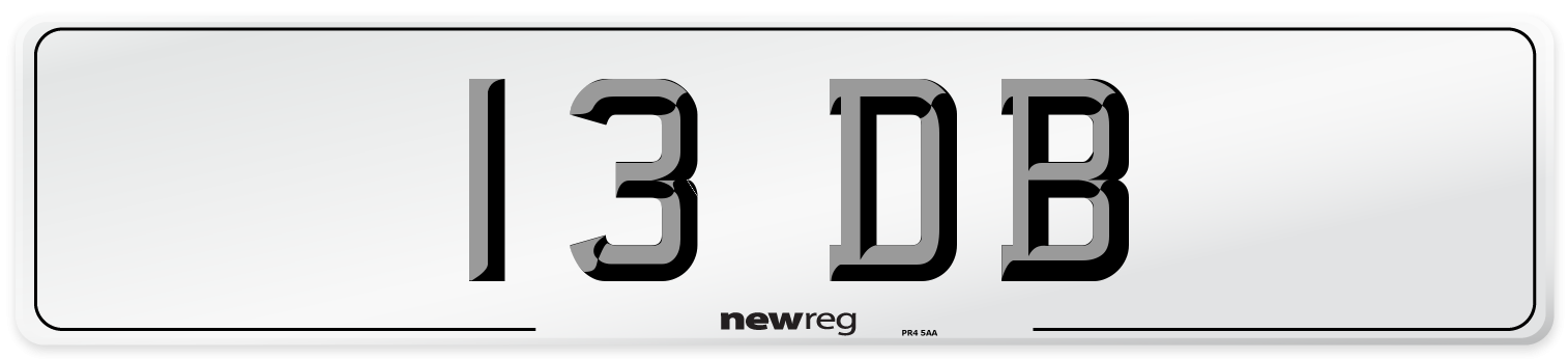 13 DB Front Number Plate