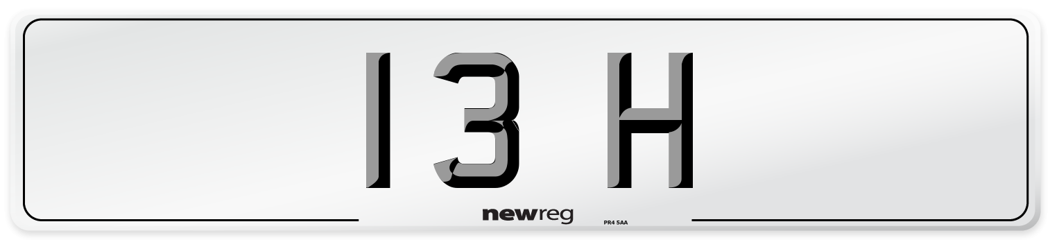13 H Front Number Plate