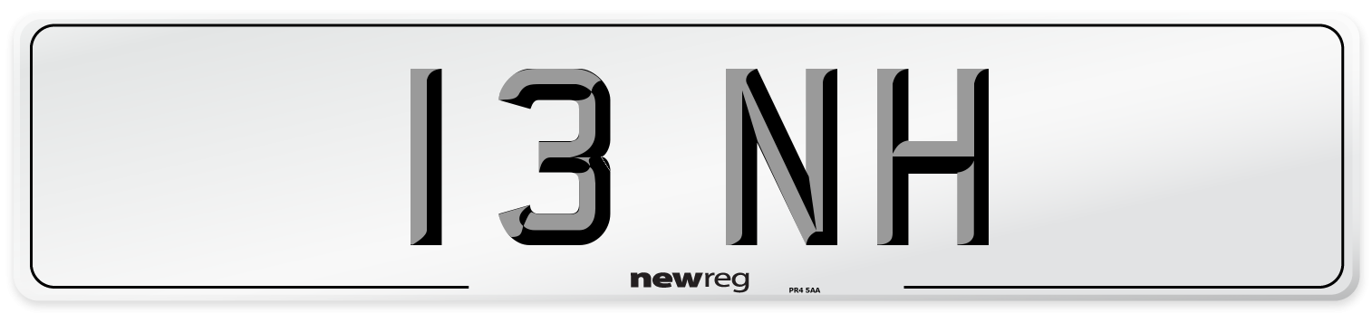 13 NH Front Number Plate
