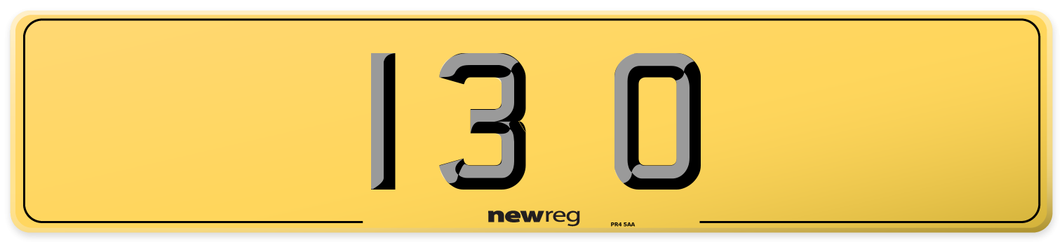 13 O Rear Number Plate