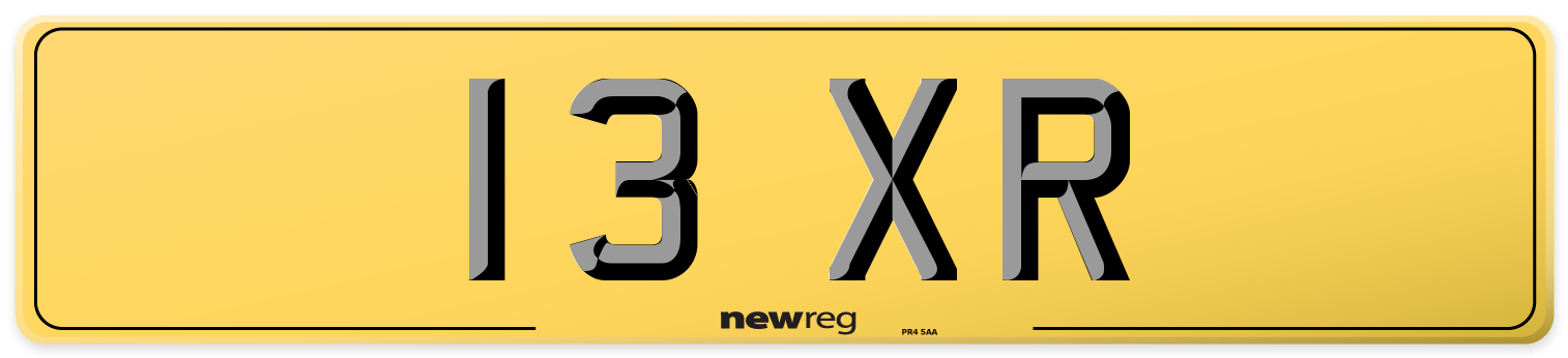 13 XR Rear Number Plate