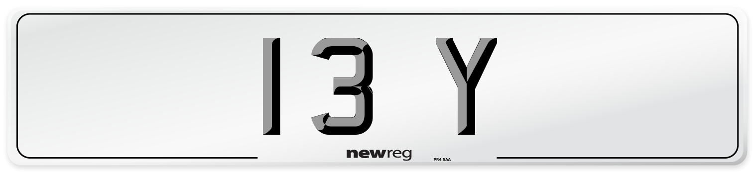 13 Y Front Number Plate