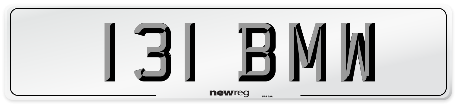 131 BMW Front Number Plate