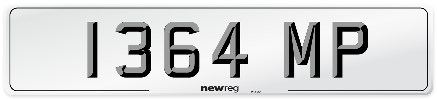 1364 MP Front Number Plate