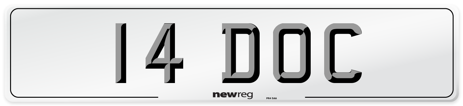 14 DOC Front Number Plate