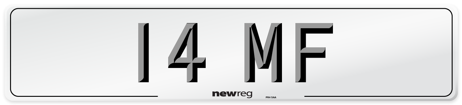 14 MF Front Number Plate