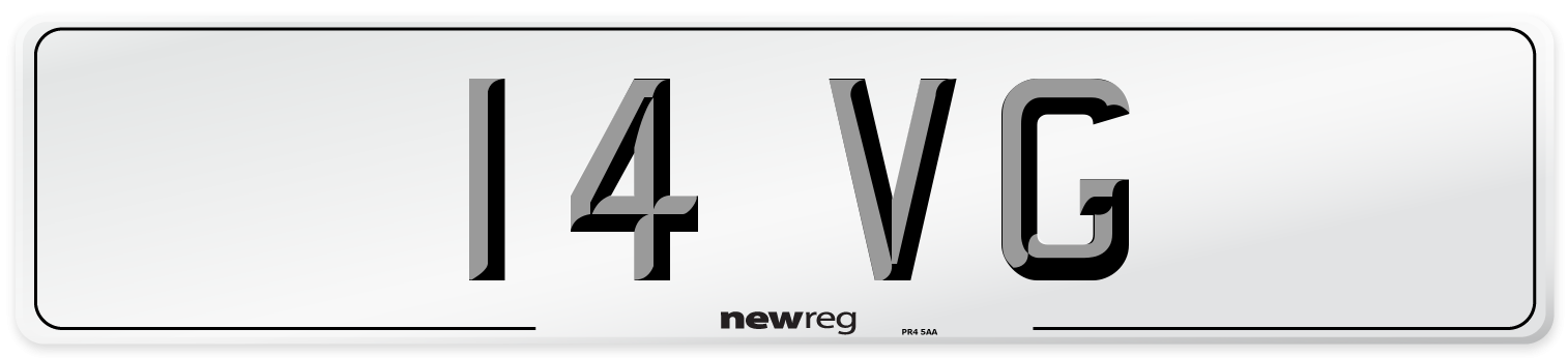 14 VG Front Number Plate