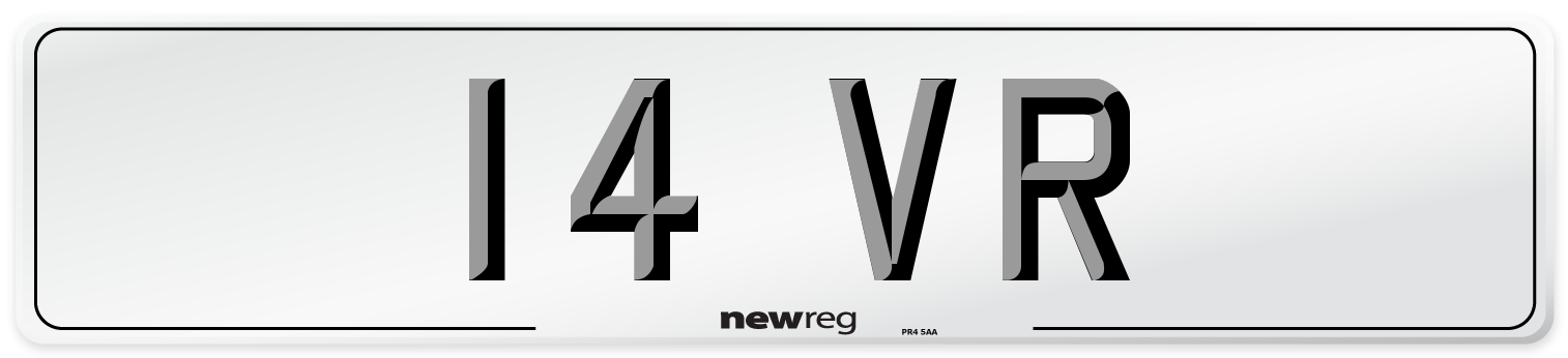 14 VR Front Number Plate