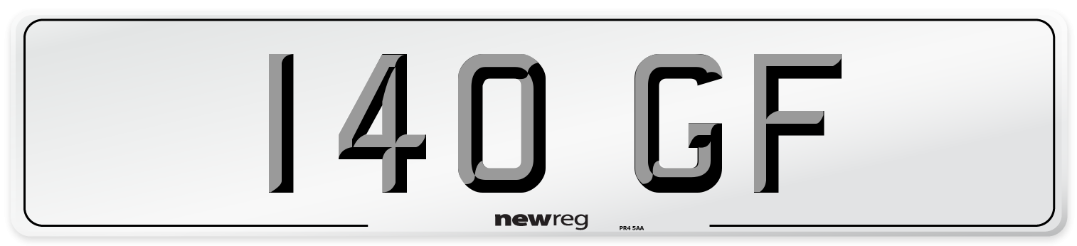 140 GF Front Number Plate