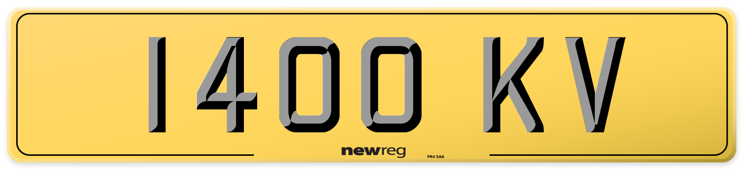 1400 KV Rear Number Plate