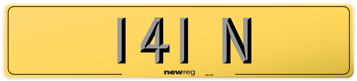 141 N Rear Number Plate