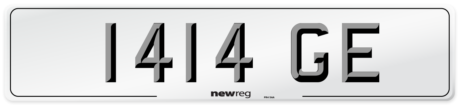 1414 GE Front Number Plate