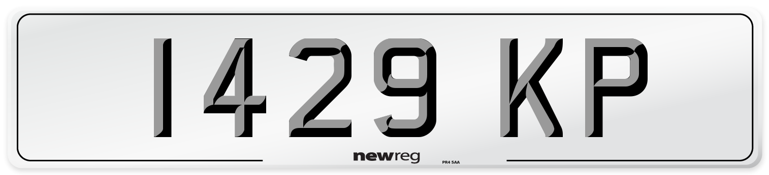 1429 KP Front Number Plate