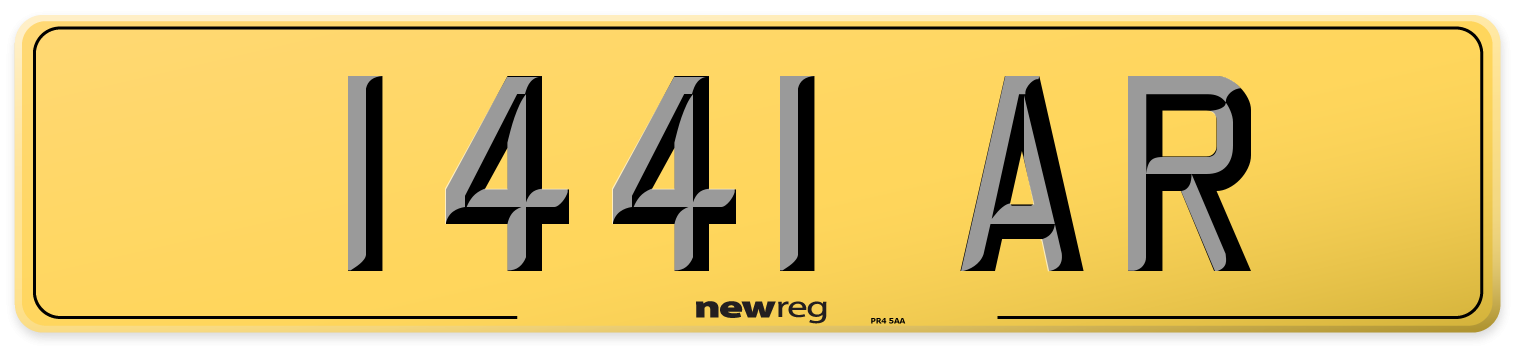 1441 AR Rear Number Plate