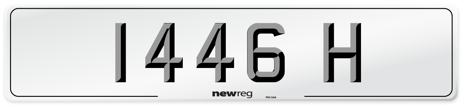 1446 H Front Number Plate