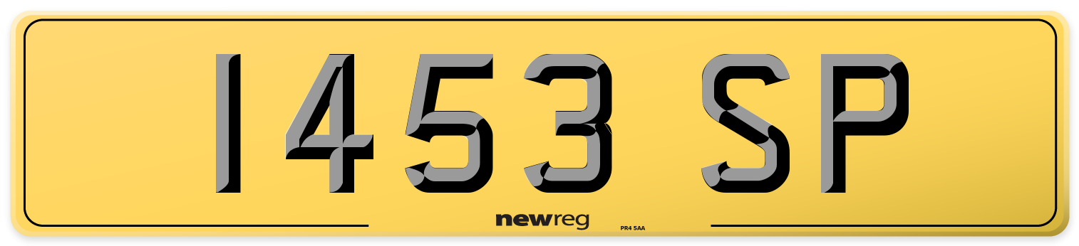 1453 SP Rear Number Plate