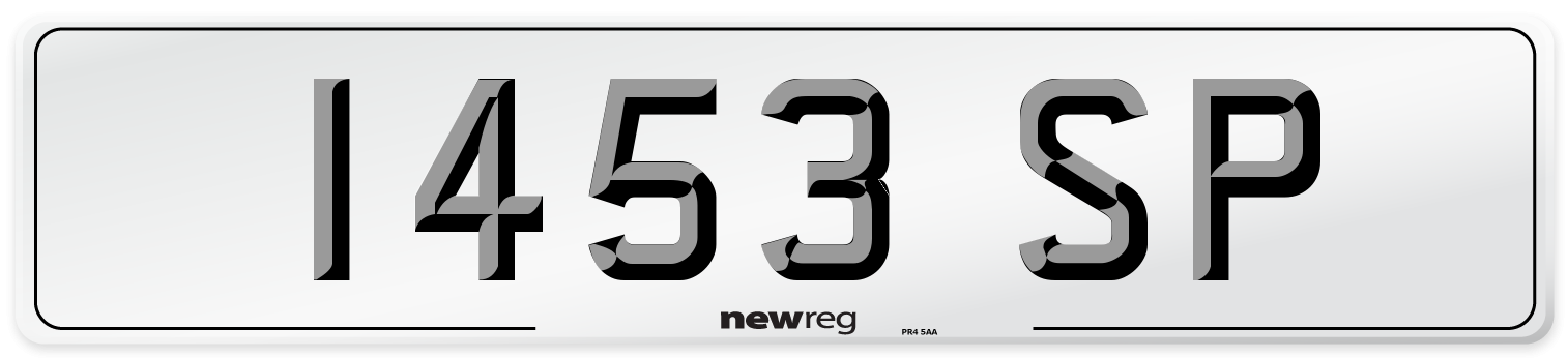 1453 SP Front Number Plate