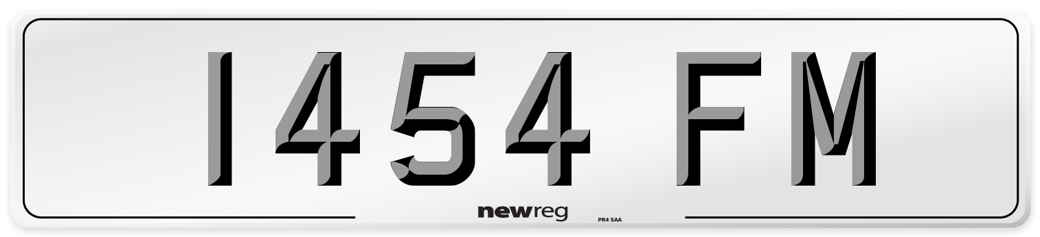 1454 FM Front Number Plate