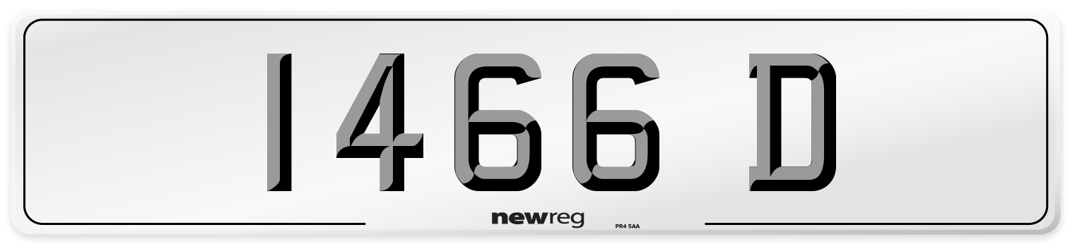 1466 D Front Number Plate