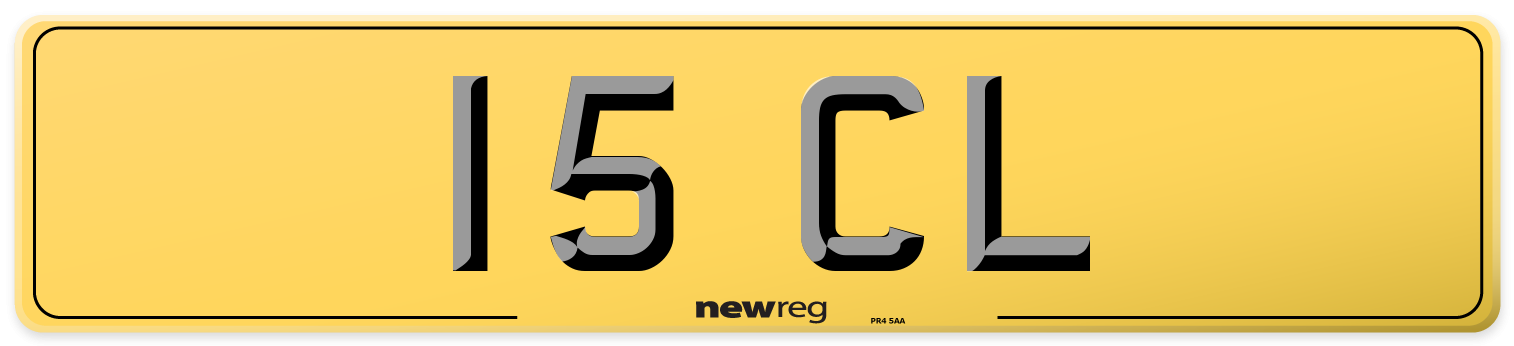 15 CL Rear Number Plate