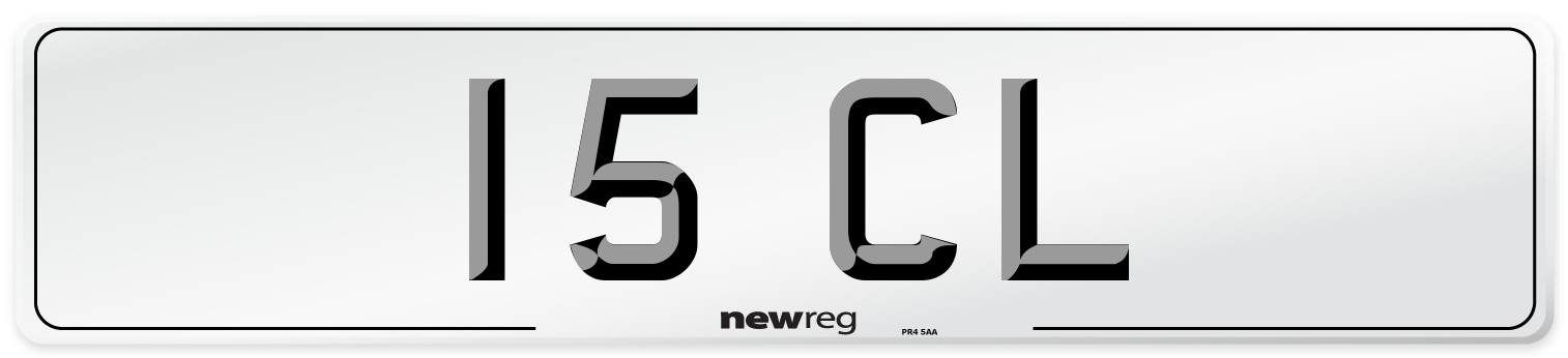 15 CL Front Number Plate