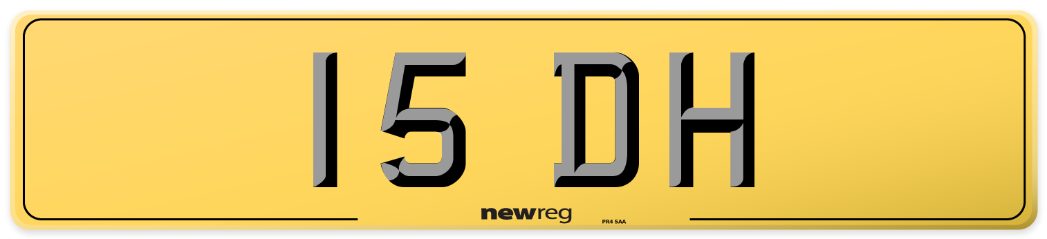 15 DH Rear Number Plate