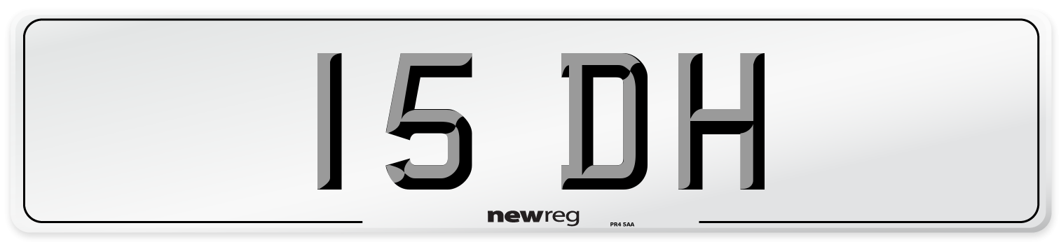 15 DH Front Number Plate