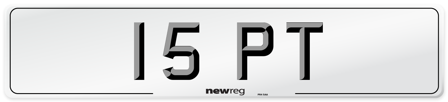 15 PT Front Number Plate