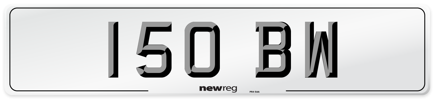 150 BW Front Number Plate