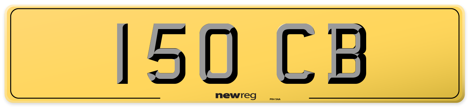 150 CB Rear Number Plate