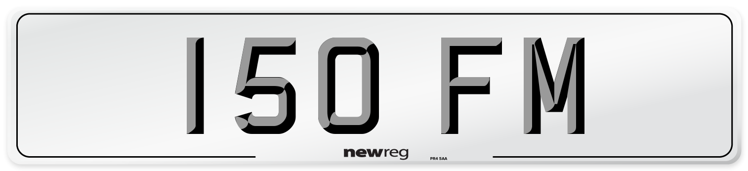 150 FM Front Number Plate