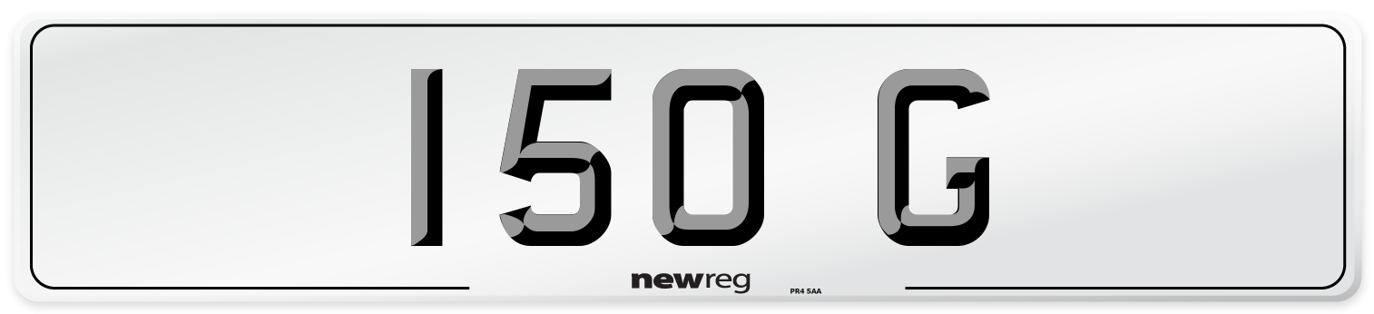 150 G Front Number Plate