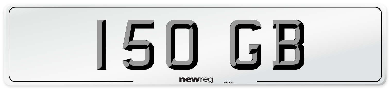 150 GB Front Number Plate