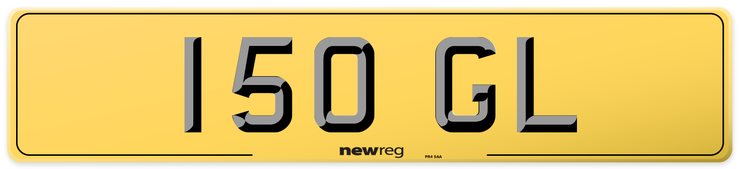 150 GL Rear Number Plate