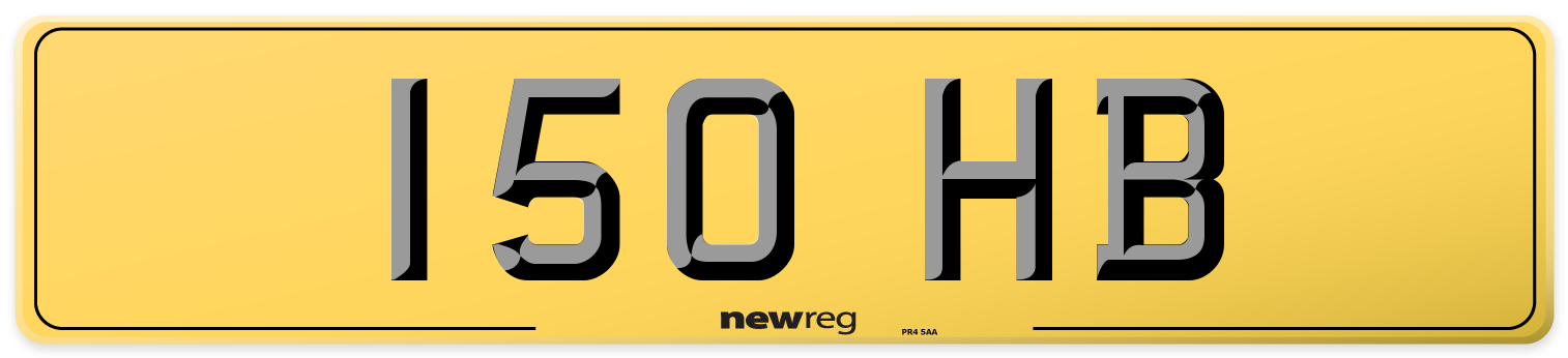 150 HB Rear Number Plate