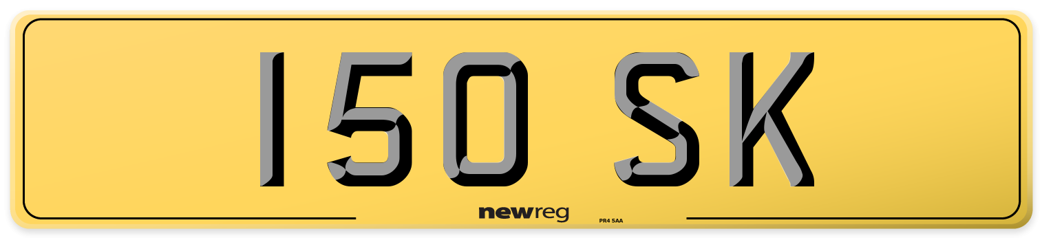 150 SK Rear Number Plate