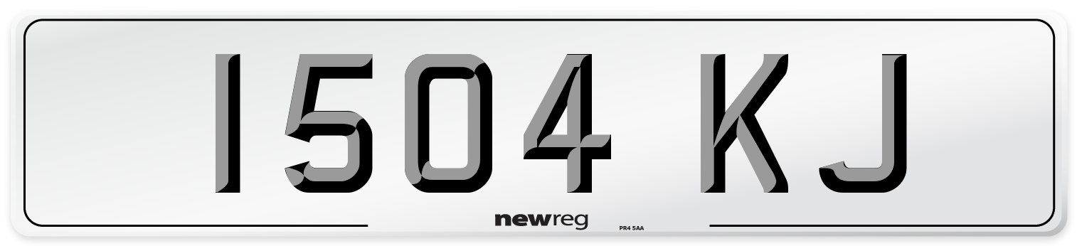 1504 KJ Front Number Plate