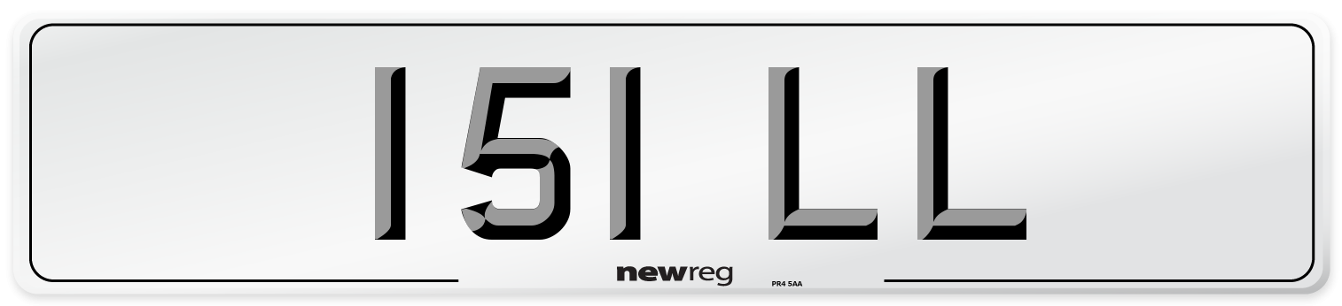 151 LL Front Number Plate