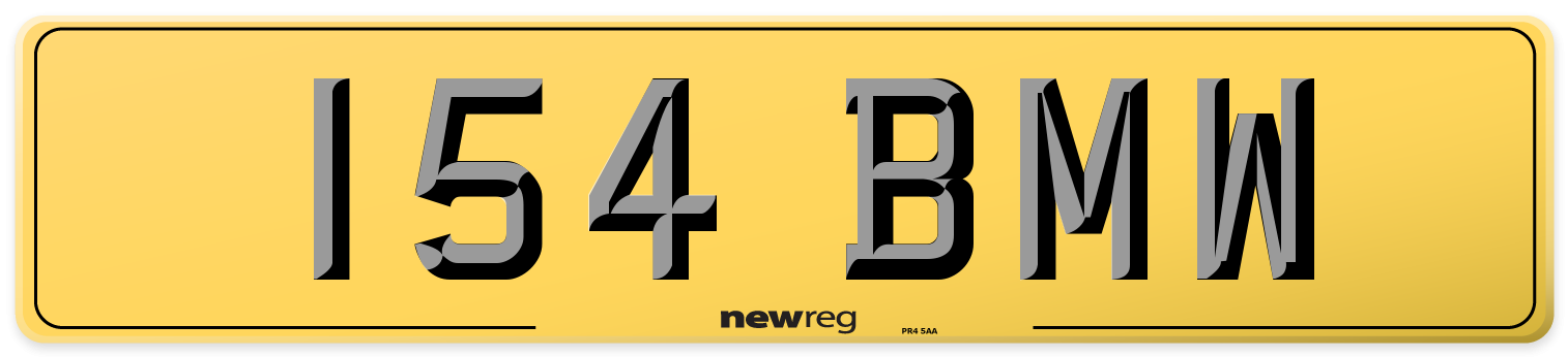 154 BMW Rear Number Plate