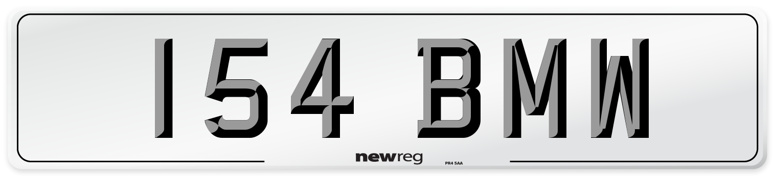 154 BMW Front Number Plate