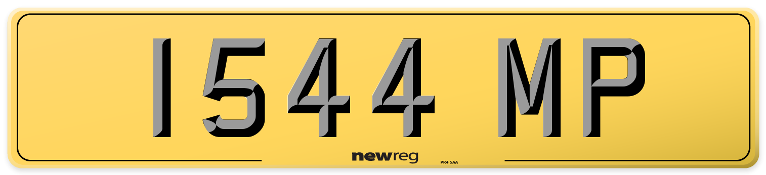 1544 MP Rear Number Plate