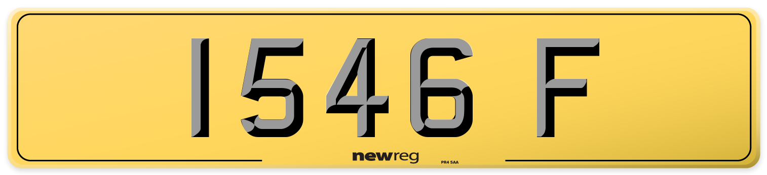 1546 F Rear Number Plate
