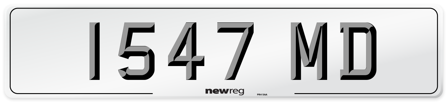 1547 MD Front Number Plate