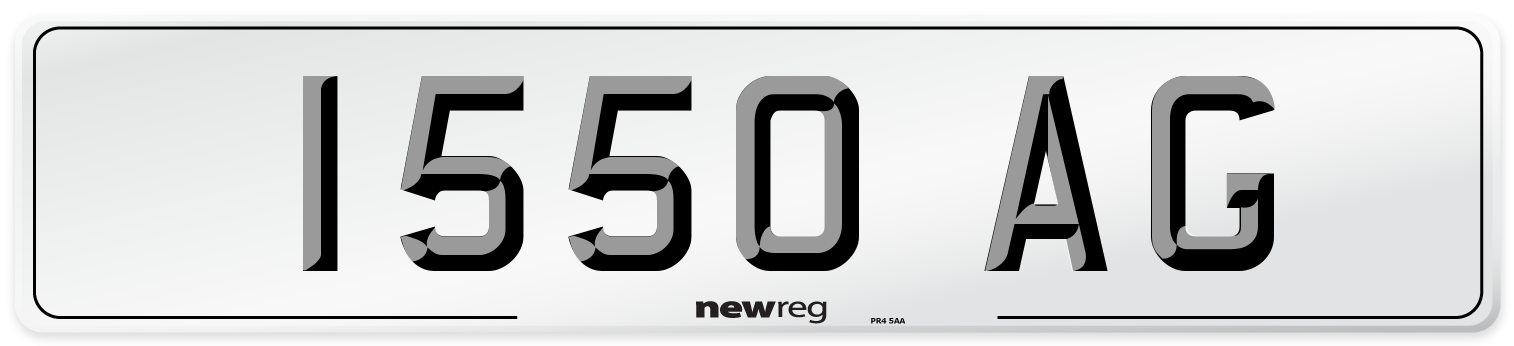 1550 AG Front Number Plate