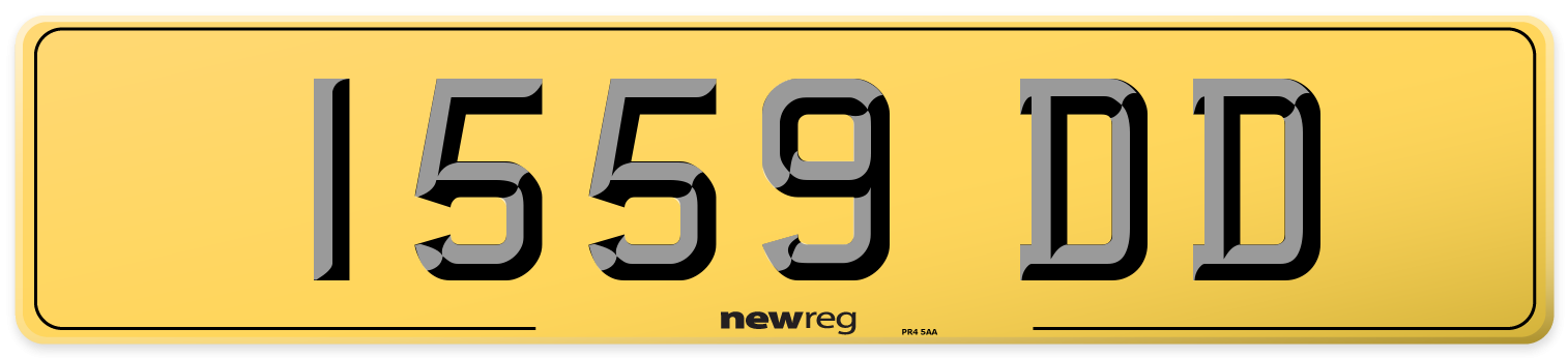 1559 DD Rear Number Plate