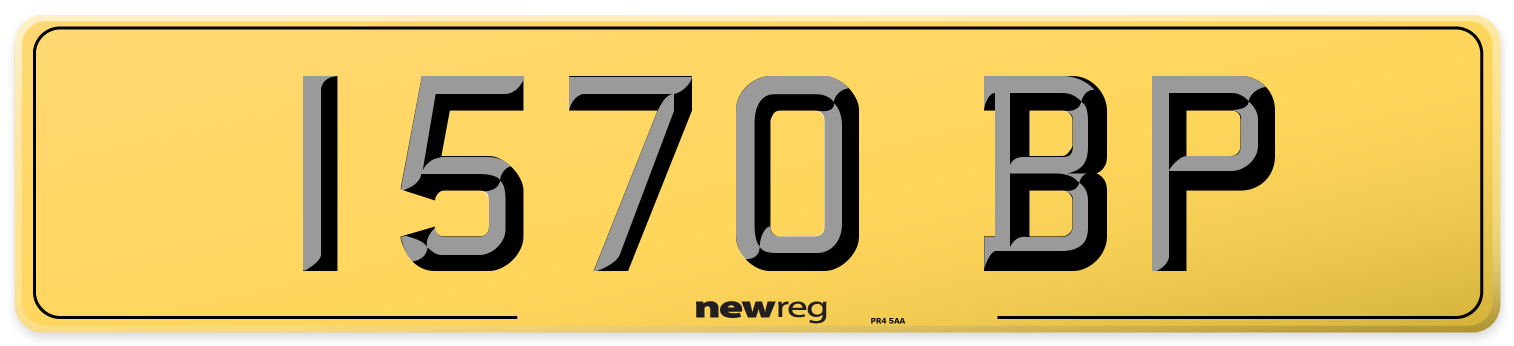 1570 BP Rear Number Plate